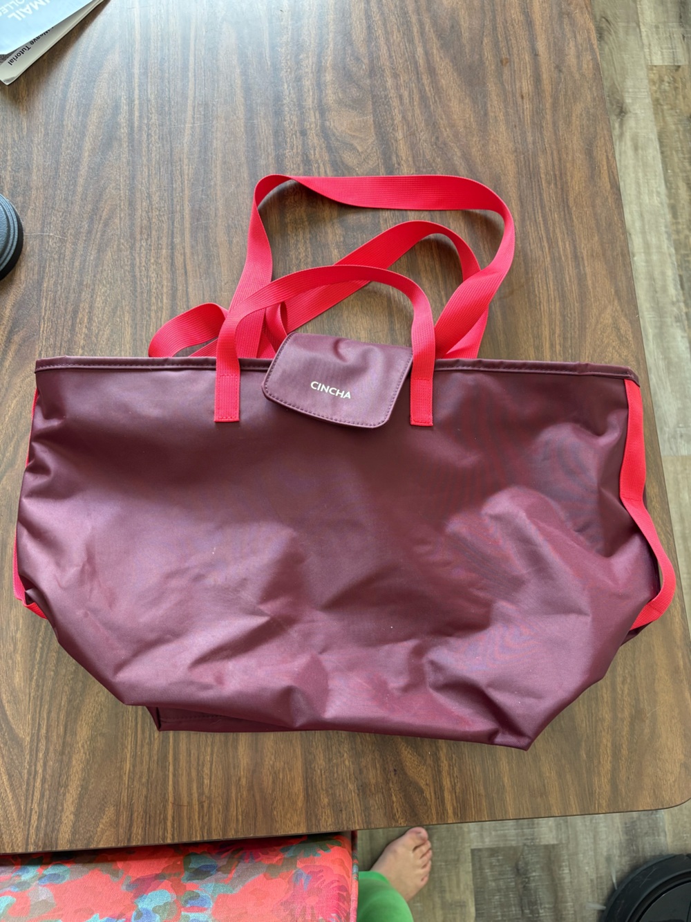 Cincha Nylon Zip-all Tote - Merlot